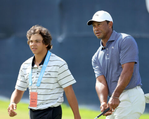 Tiger Woods to compete for first time since back surgery at PNC Championship with son