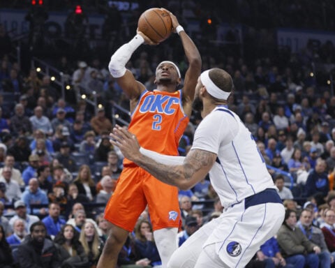 Gilgeous-Alexander scores 39 as Thunder beat Mavericks 118-104, advance to NBA Cup semifinals