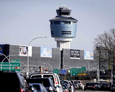 Bird strike disables a jetliner engine and forces an emergency landing at JFK airport