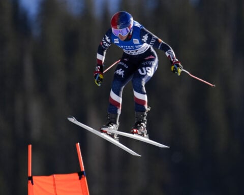 Cornelia Huetter of Austria wins first-ever women's World Cup downhill held on Birds of Prey course