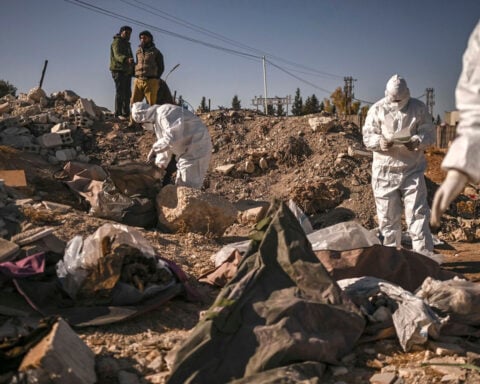 Hundreds of thousands of bodies could be buried in Syrian mass graves, advocacy group says