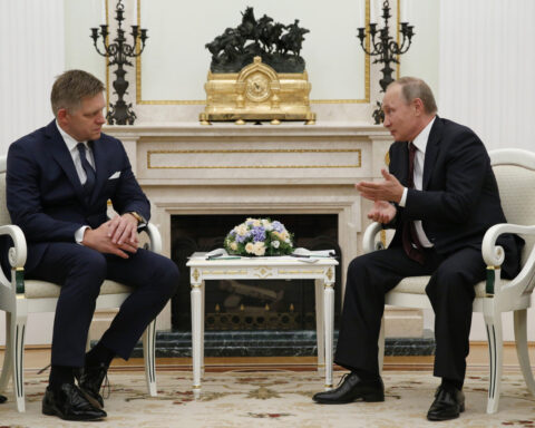 Russia's Putin holds talks with Slovakian PM Fico, in a rare visit to Moscow by an EU leader