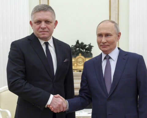 Russia's Putin holds talks with Slovakian PM Fico, in a rare visit to Moscow by an EU leader