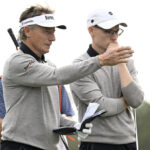 Tiger's son makes the ace. Bernhard Langer makes the winning putt in playoff over Woods at PNC