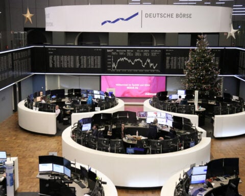 Global shares and dollar firm in muted pre-Christmas trade