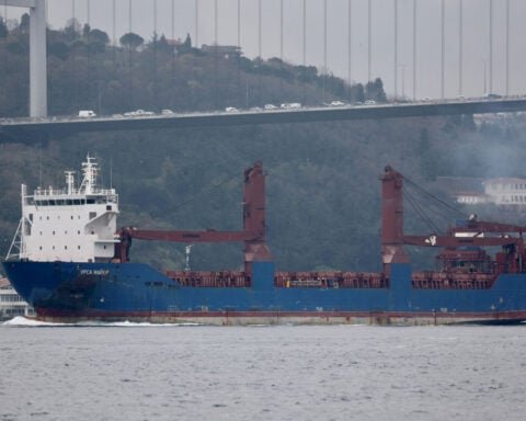 Russian cargo ship sinks in Mediterranean after engine room explosion, Moscow says