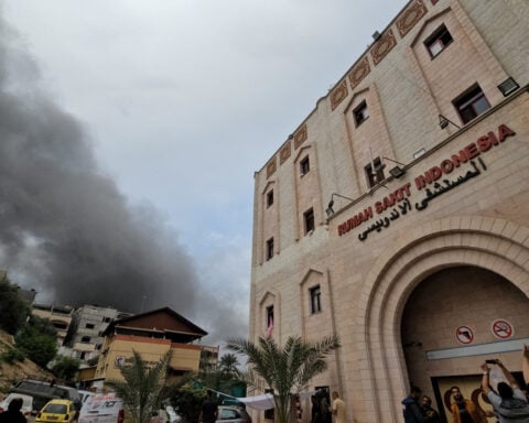 Israeli army forces patients out of a north Gaza hospital, medics say