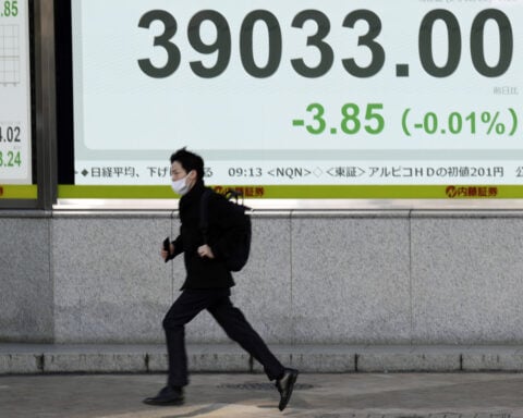 Stock market today: Asian shares are mostly lower, with most world markets closed for Christmas