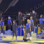 Golden State Warriors dance team preparing for Christmas Day halftime show