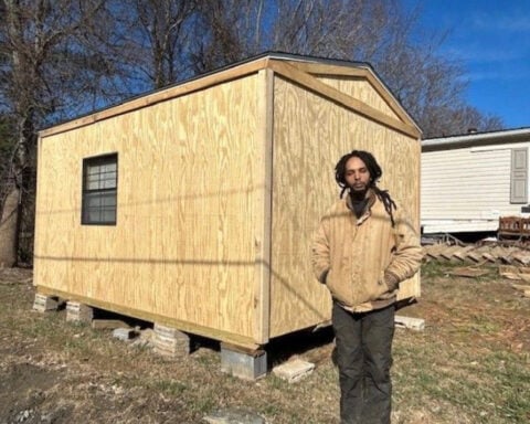 Volunteers build tiny homes for Helene survivors, offering hope and warmth this Christmas