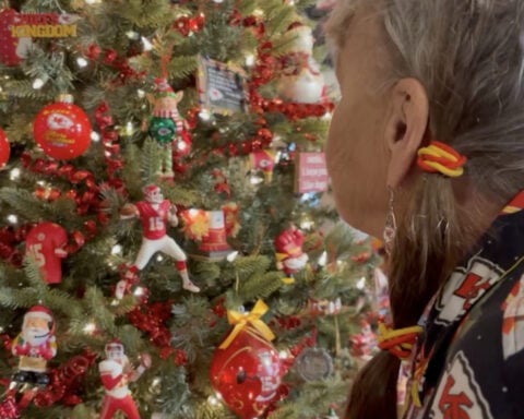 Chiefs superfan’s Christmas tree tells 40-year story of team pride, family tradition