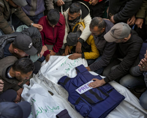 Israeli strike kills 5 Palestinian journalists in Gaza. The military says they were militants