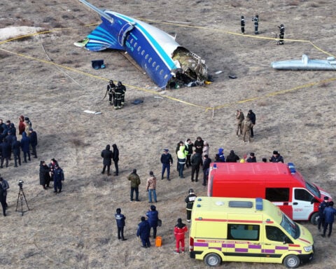 Russia says Azerbaijan Airlines flight which crashed diverted amid fog and Ukrainian drone alert