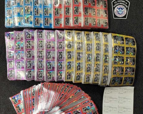 U.S. Customs and Border Protection seizes 22,000 counterfeit vehicle inspection stickers in Philadelphia