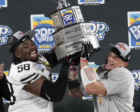 No. 18 Iowa State wins 11 games for 1st time, tops No. 15 Miami 42-41 in Pop-Tarts Bowl