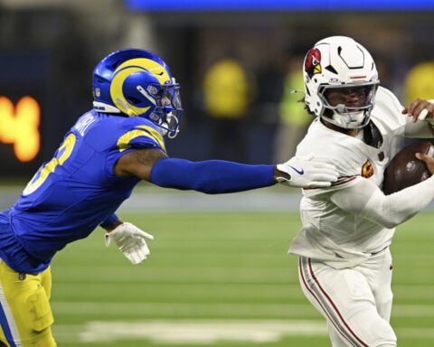 Ahkello Witherspoon makes last-minute interception to preserve Rams' 13-9 win over Arizona