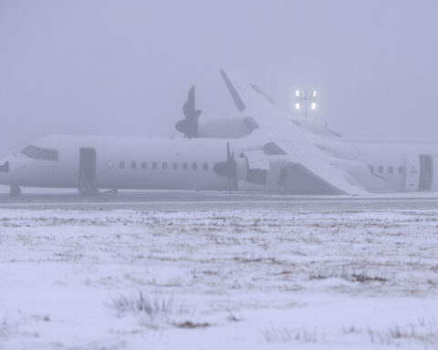 Flights temporarily suspended at Halifax airport after airplane landing incident