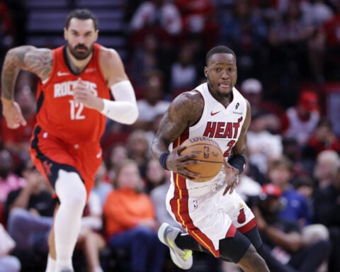 Herro leads Heat over Rockets in game marred by fight and ejections in final minute