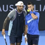 All smiles as Djokovic and Kyrgios treat crowd to flashy shots in doubles win