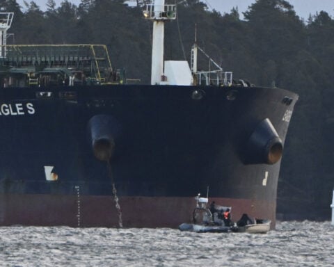 Finnish investigators find an anchor drag mark on the Baltic seabed after suspicious cable damage