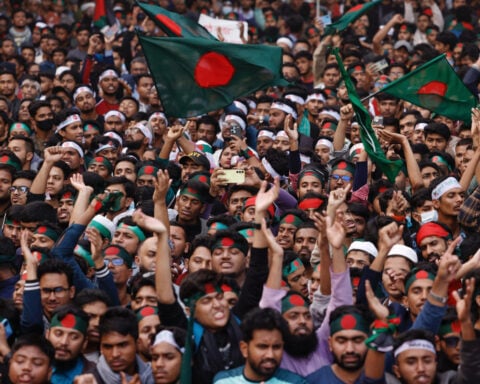 Thousands march in Bangladesh to mark student-led uprising that ousted PM Hasina