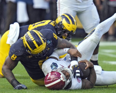 Michigan defense pressures Milroe all day, Wolverines beat No. 11 Alabama 19-13 in ReliaQuest Bowl