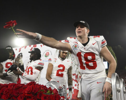 No. 6 Ohio State routs top-ranked Oregon 41-21 in the Rose Bowl, advances to CFP semifinals