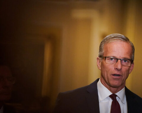 New top US Senate Republican John Thune steps up as Trump returns