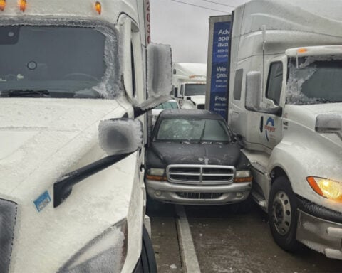 Drivers skid and crash as wintry mix grips central US before moving east