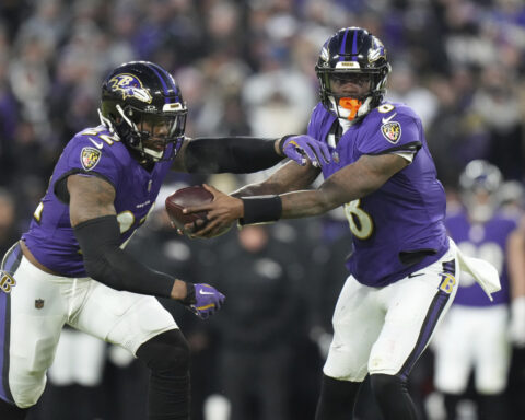 Ravens QB Jackson, the first member of the 4,000-900 club, looks toward playoff run