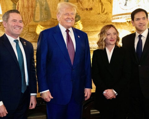 Trump hails Italy’s PM as a ‘fantastic woman’ as she visits him in Florida