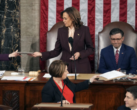 Harris calls it a 'good day' for democracy as she oversees peaceful certification of Trump's victory