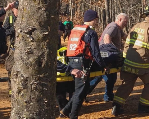 Video shows rescue of woman, 2 dogs from creek — hours after crews finished water rescue training