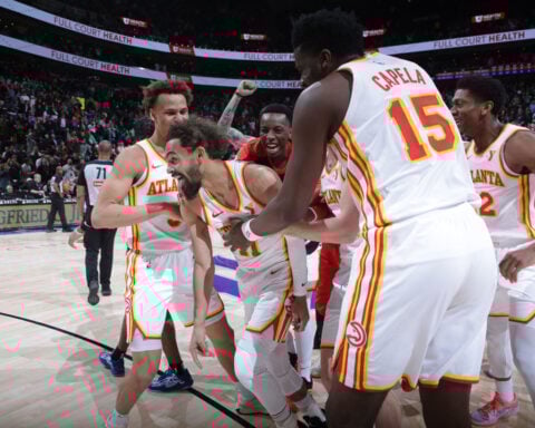 Trae Young hits wild game-winning buzzer-beater from beyond halfcourt to give the Atlanta Hawks the win over the Utah Jazz