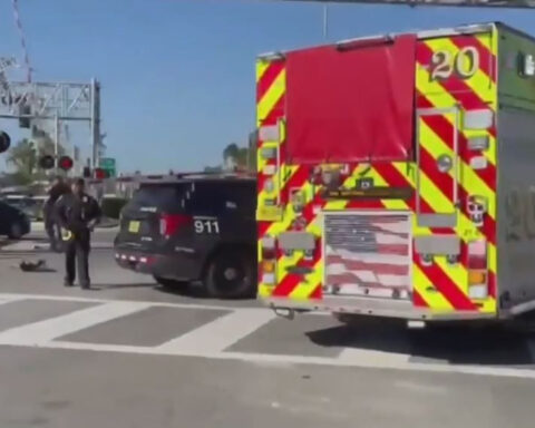 1 injured after vehicle collides with Brightline train