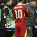 Bentancur carried off on a stretcher during Tottenham-Liverpool match after falling to the ground