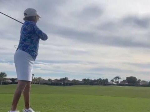 99-year-old woman turning heads on the golf course