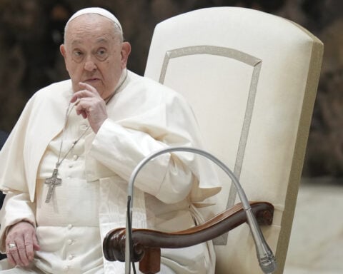 Pope asks aide to deliver his annual foreign policy address, tells ambassadors he's battling a cold