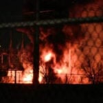 Video shows blaze after power substation explosion