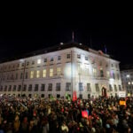 Austria's far-right led coalition talks set to begin, thousands protest