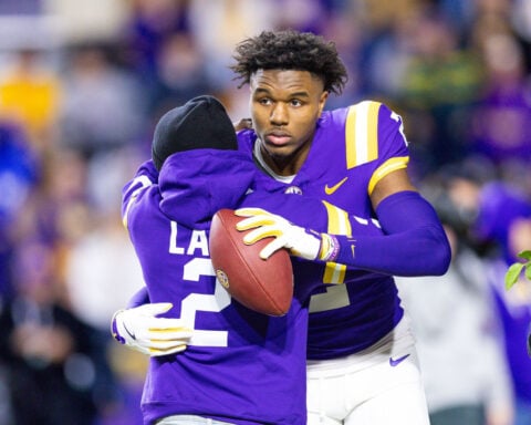 Standout LSU wide receiver Kyren Lacy wanted by police following deadly hit-and-run crash