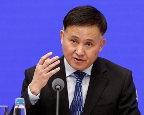 China central bank governor Pan meets BOE's Bailey in Beijing