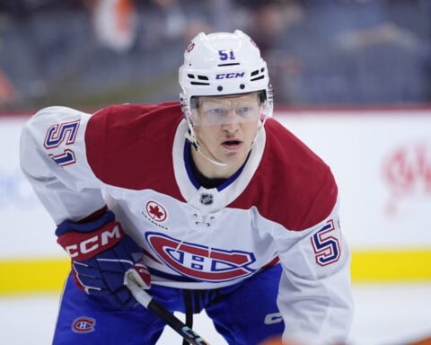 Canadiens' Emil Heineman is out 3-4 weeks after getting hit by a car while walking in Salt Lake City