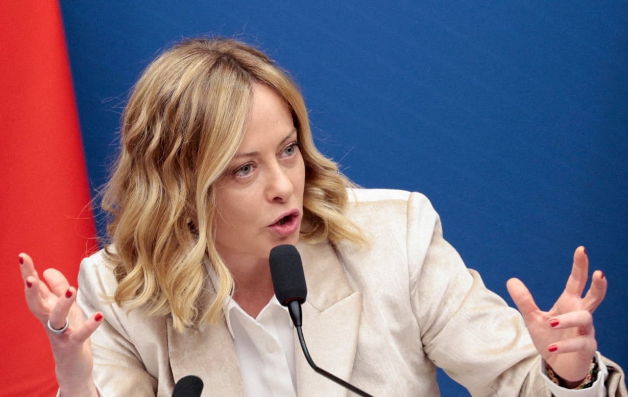 Italy's PM Giorgia Meloni attends an end-of-year press conference in Rome