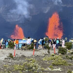 Eager visitors flock to see spectacular lava fountaining from Kilauea eruption in Hawaii