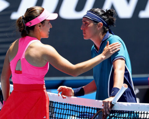 Tearful Ons Jabeur struggles with breathing problems during Australian Open win