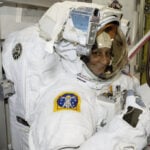 NASA's stuck astronaut steps out on a spacewalk after 7 months in orbit