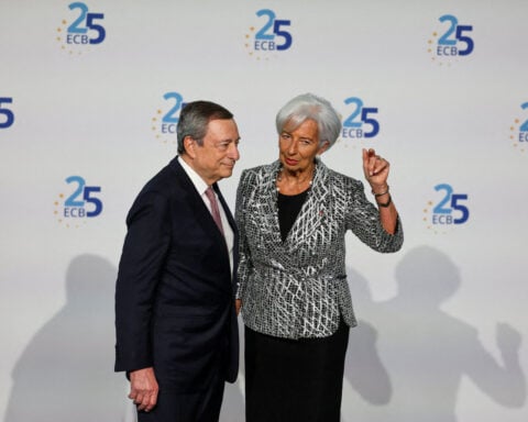 ECB's Lagarde moves markets with a frown, Draghi with a smile, study finds