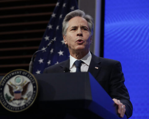 Blinken defends US policy on Gaza as his final State Department briefing is interrupted by protests