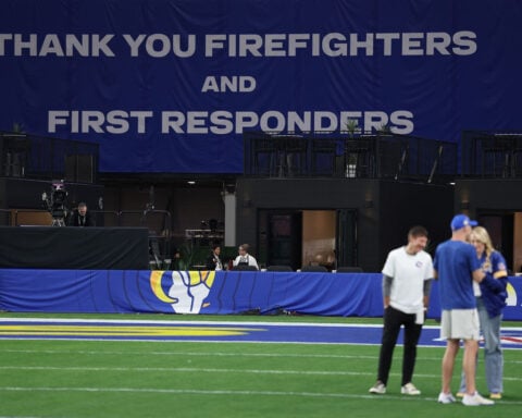 Los Angeles Rams embrace their role as a beacon of light for their fire-ravaged home city